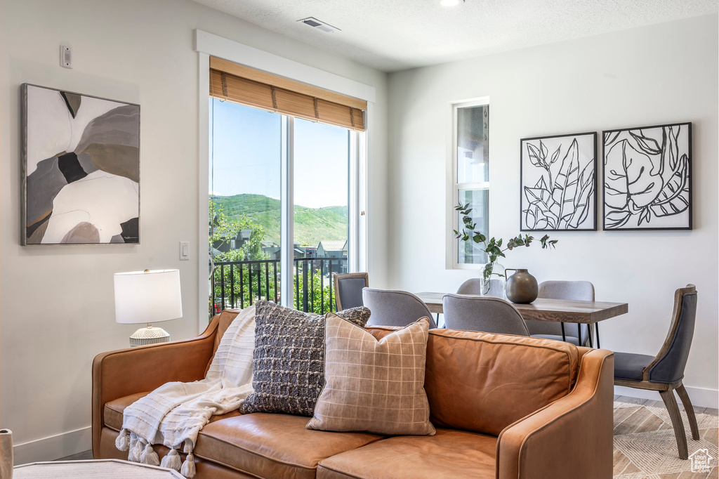 Living area with baseboards