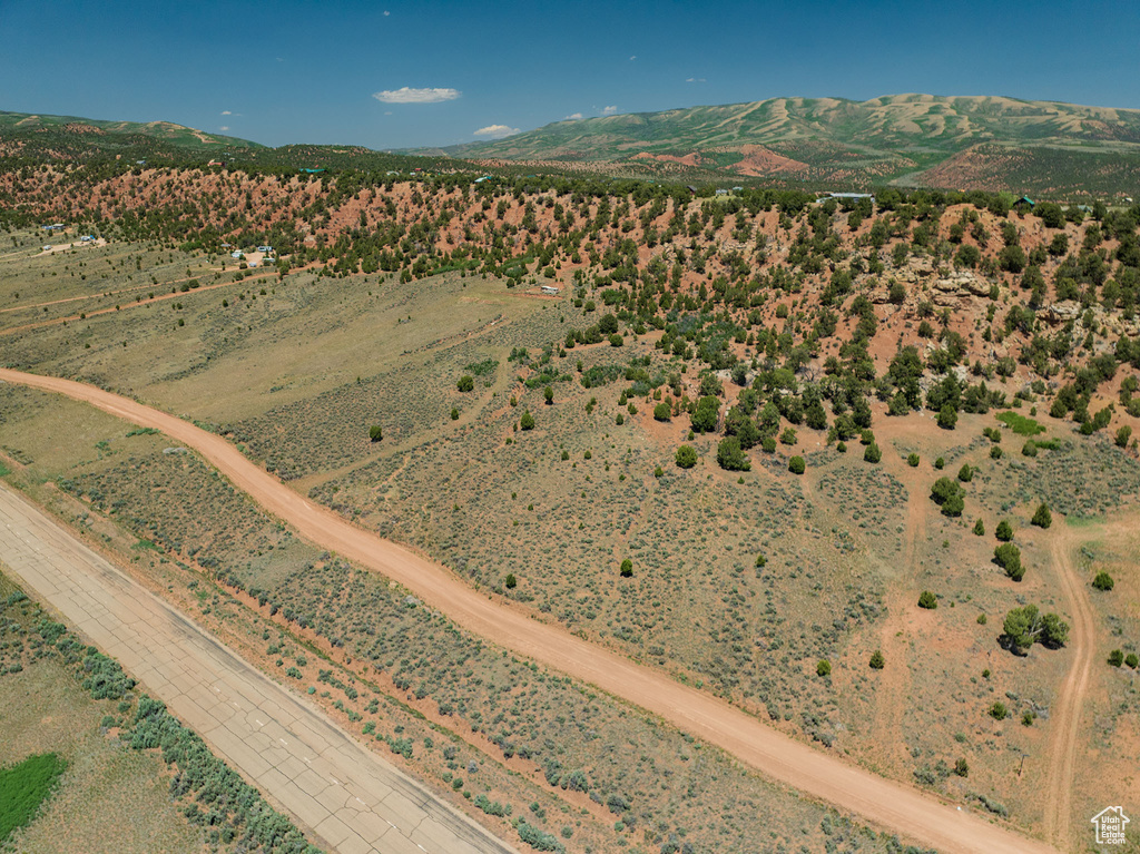 Aerial overview of property's location featuring rural landscape