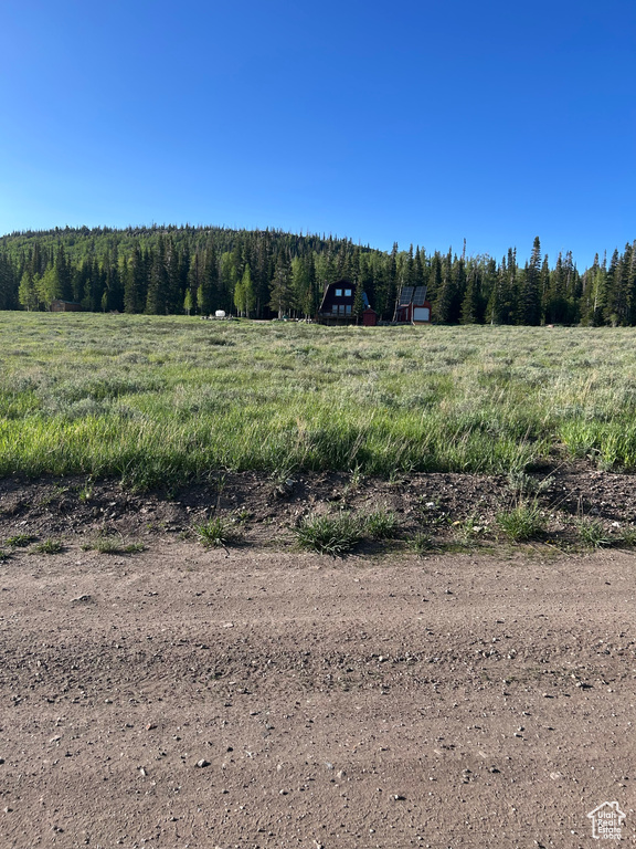 View of wooded area with a rural view