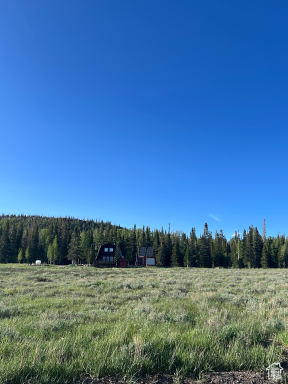 View of wooded area with a rural view