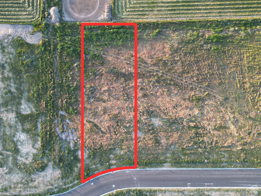 Aerial view of property's location featuring property boundaries highlighted