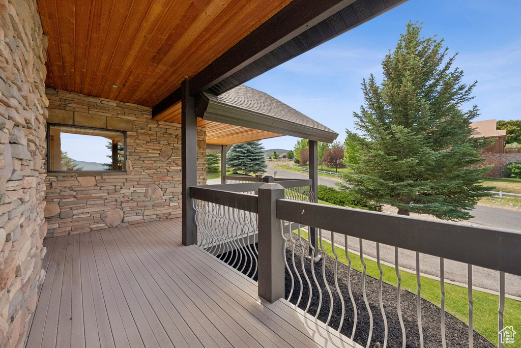 View of wooden terrace