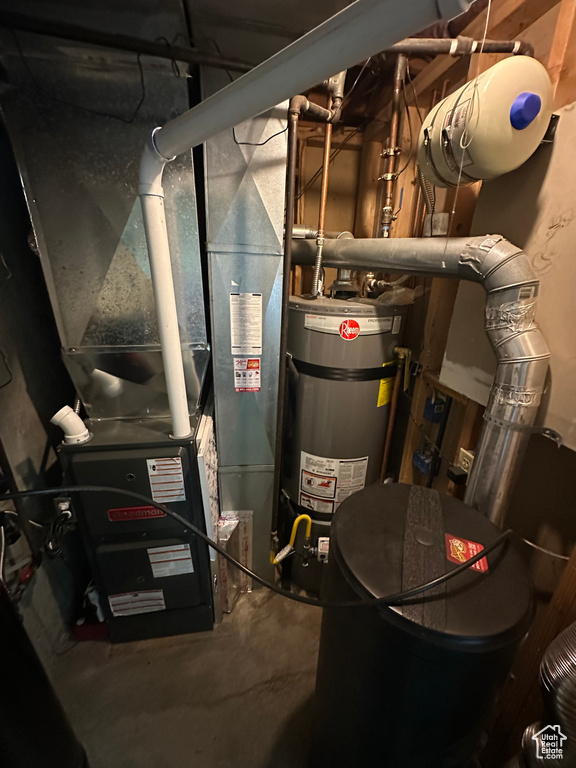Utilities with secured water heater