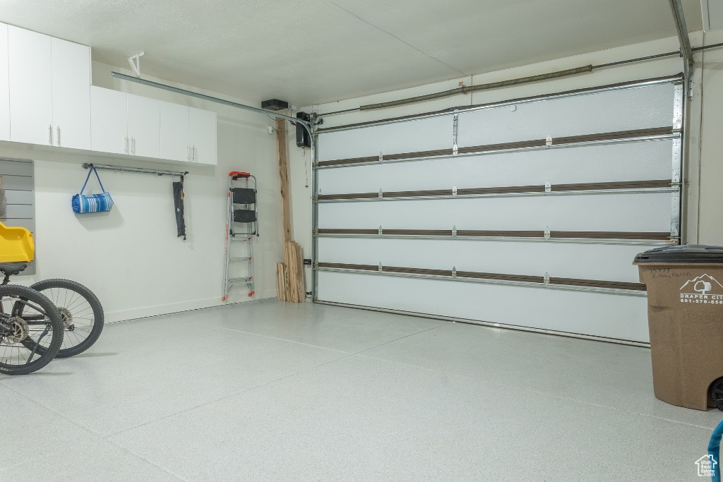 Garage with baseboards