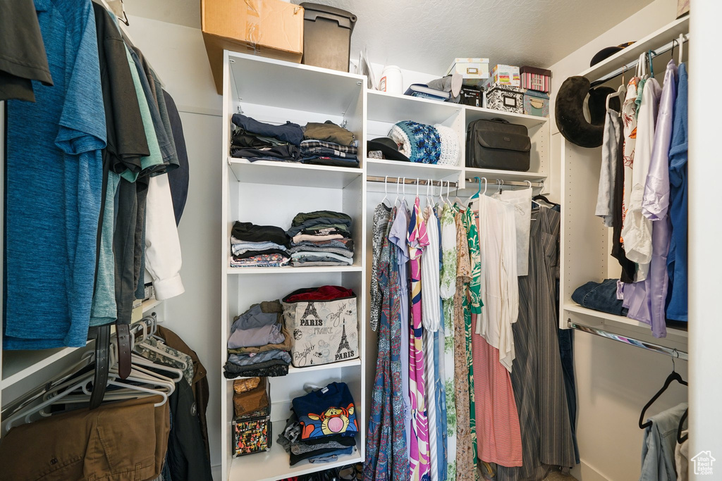 View of walk in closet