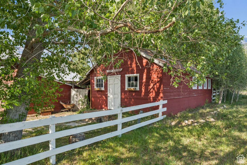 View of rustic home