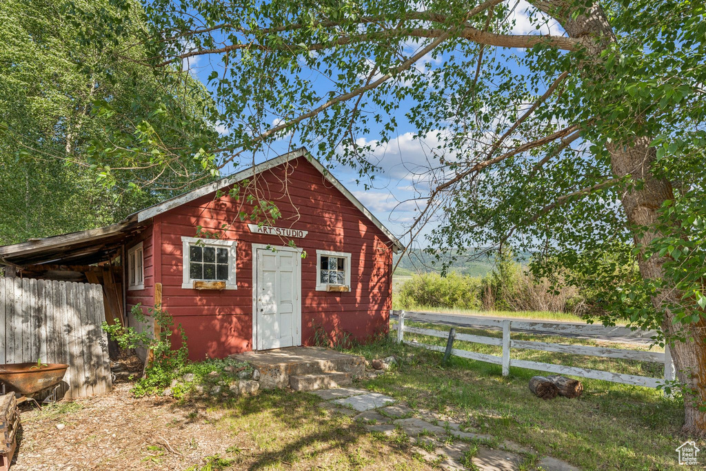 View of outbuilding