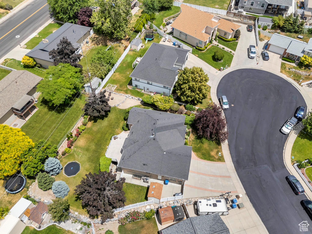 Aerial view of residential area
