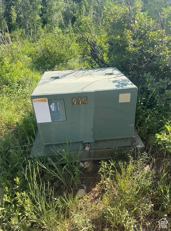 Exterior view of a pad mount transformer