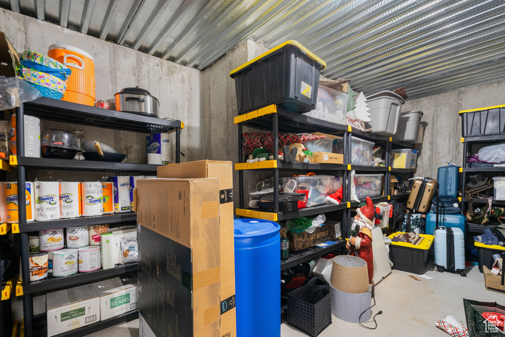 View of storage room