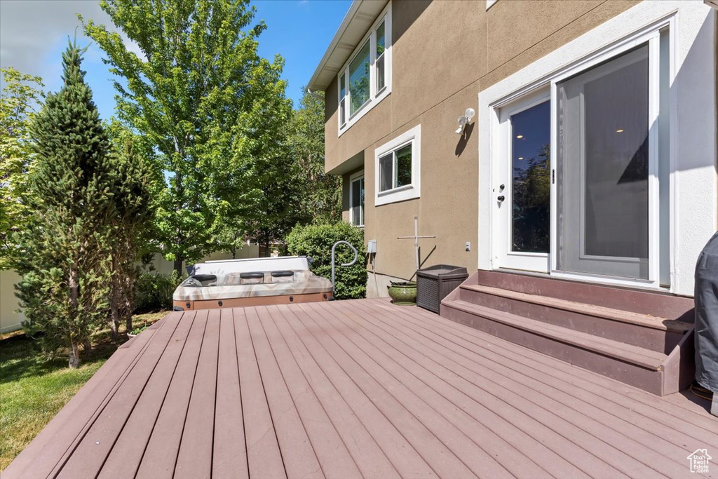 Deck featuring entry steps