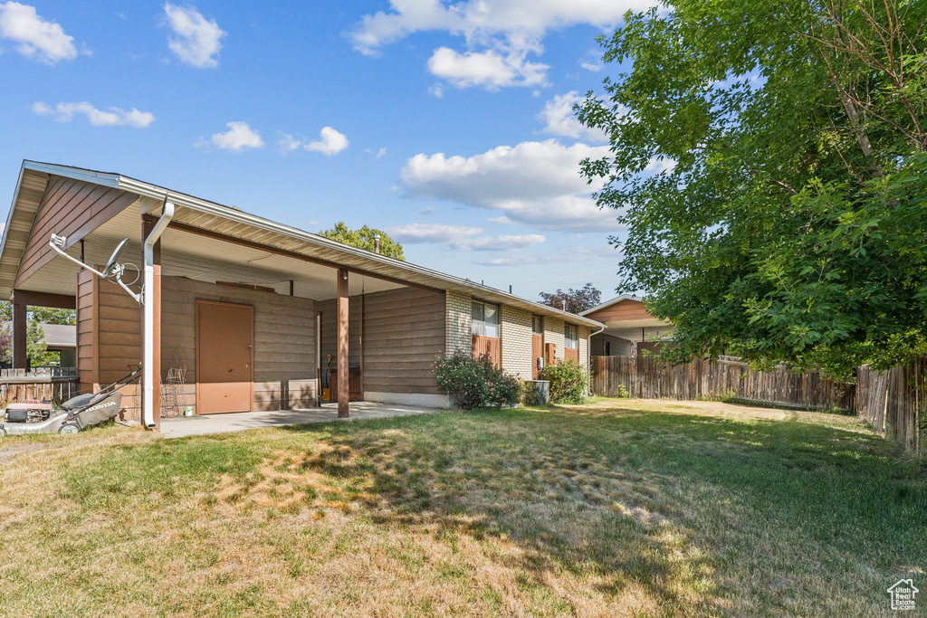 Rear view of property