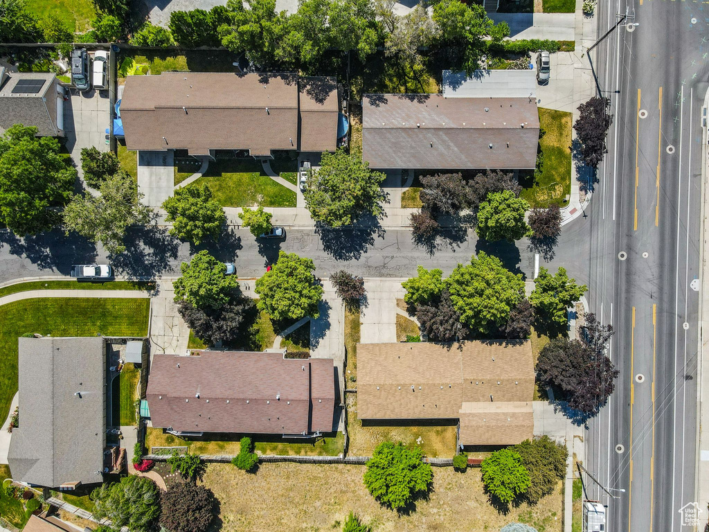 Aerial view of residential area