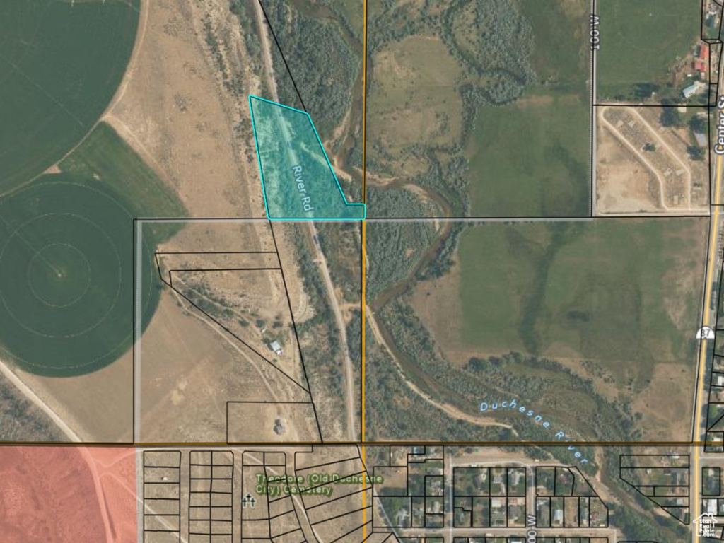 Map / location featuring property boundaries highlighted