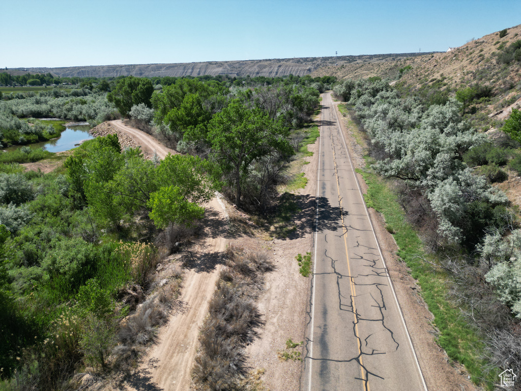 Drone / aerial view of a nearby body of water