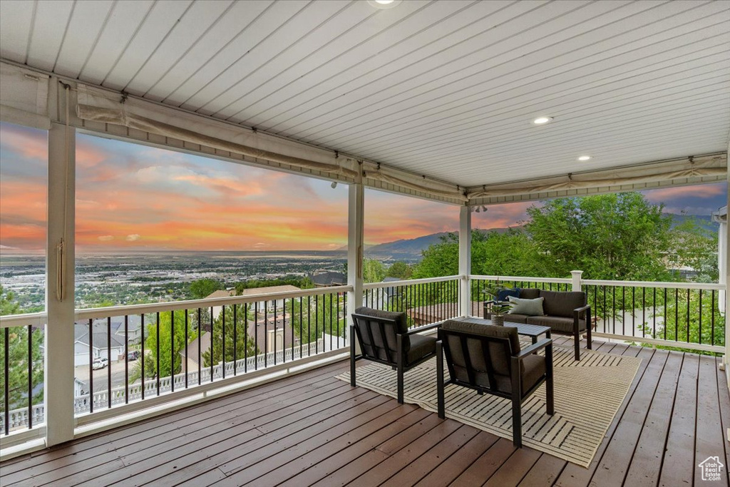 Deck featuring an outdoor hangout area