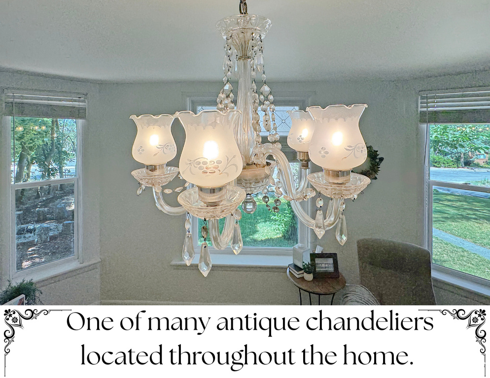 Detailed view of a chandelier