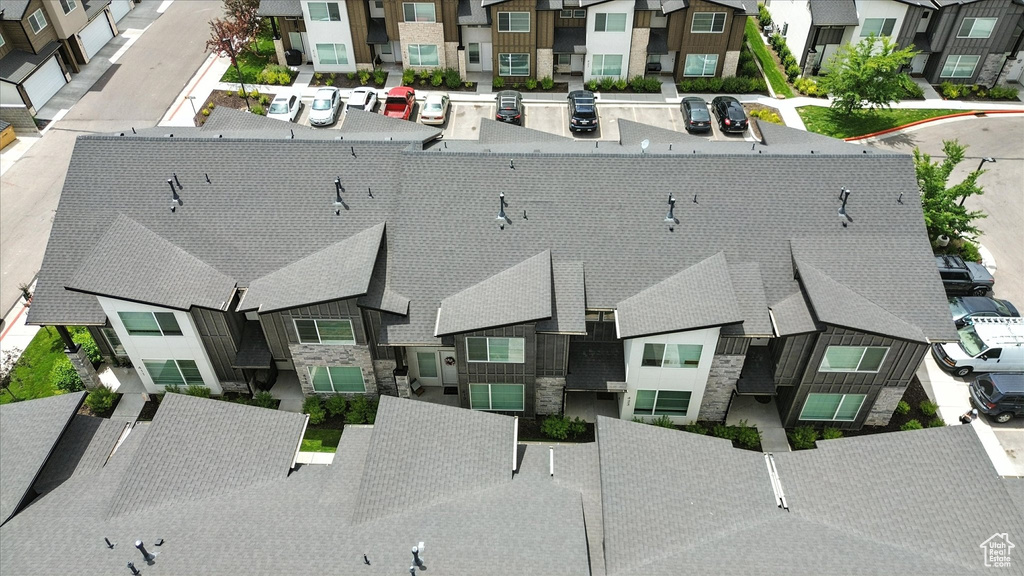 Aerial view of residential area