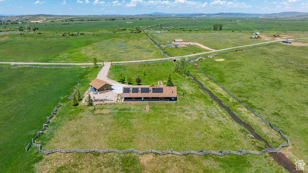 Overview of rural landscape with a pastoral area