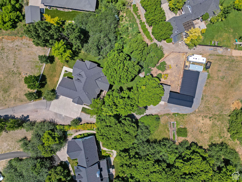 Aerial perspective of suburban area
