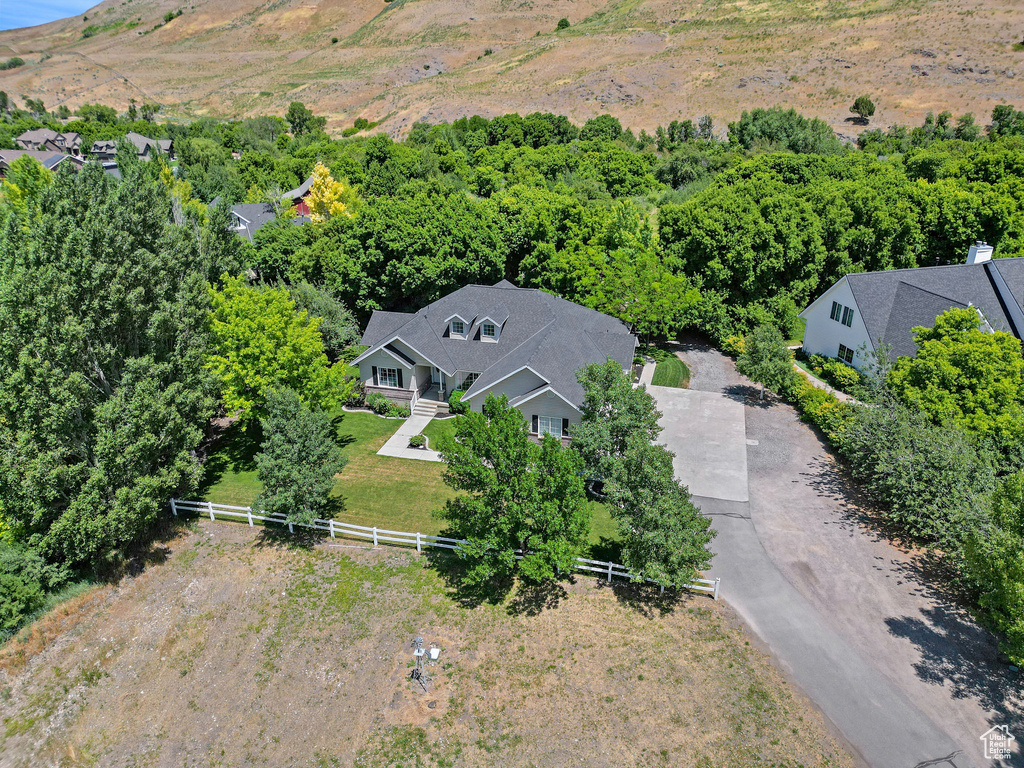 View from above of property