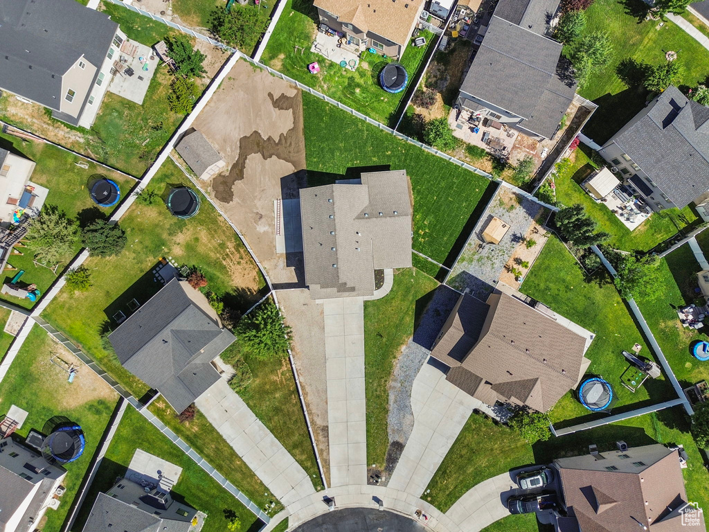 Aerial view of residential area
