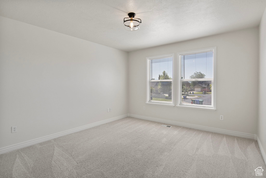 Carpeted empty room with baseboards