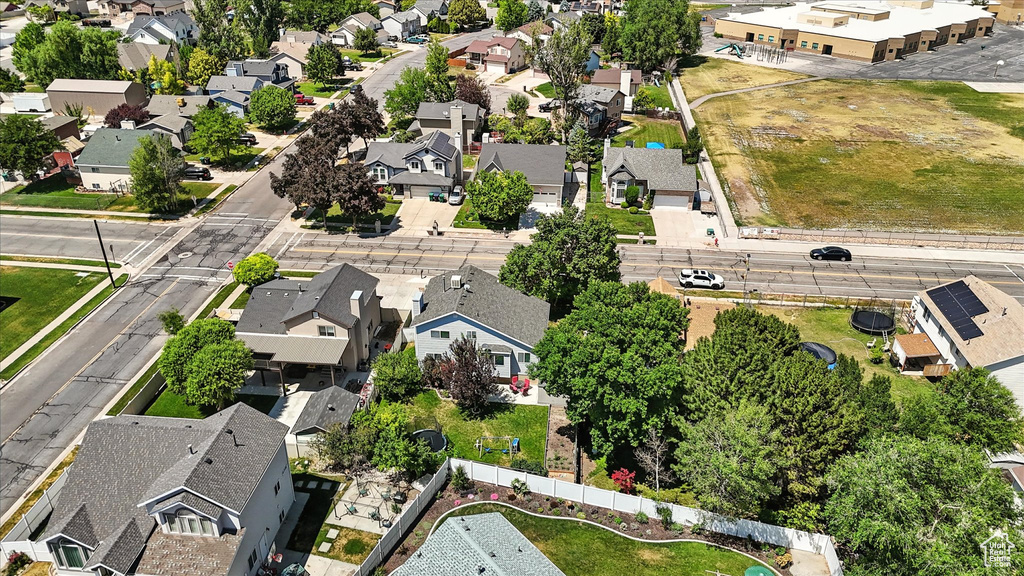 Aerial view of residential area