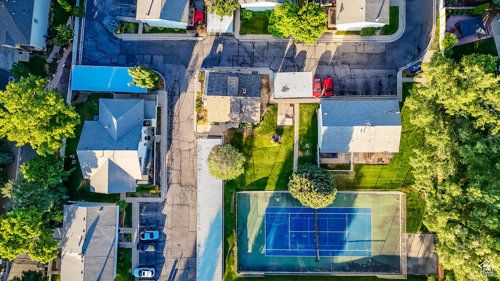 Aerial view of residential area