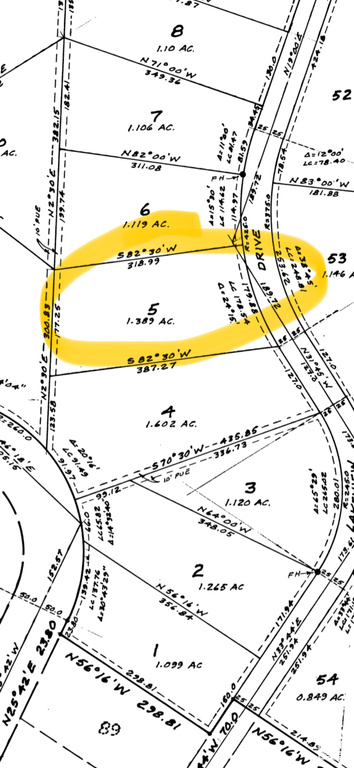 Map of parcels
