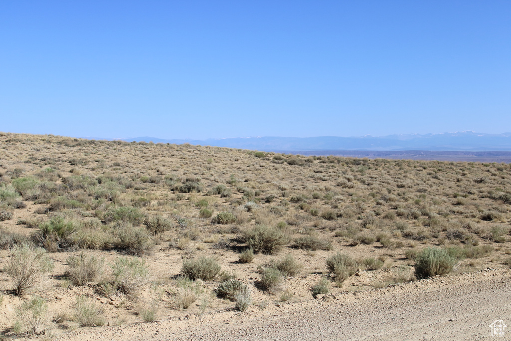 View of mountain background with a desert landscape