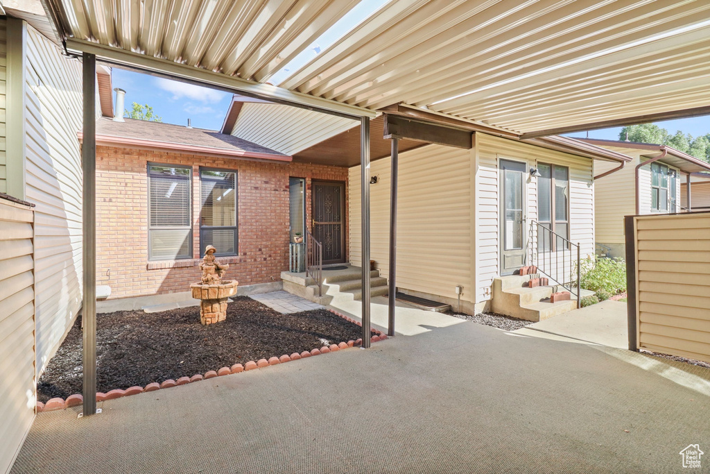 View of patio / terrace featuring entry steps