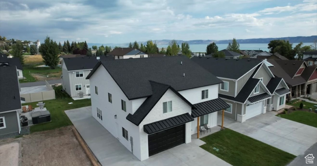 Aerial view of residential area