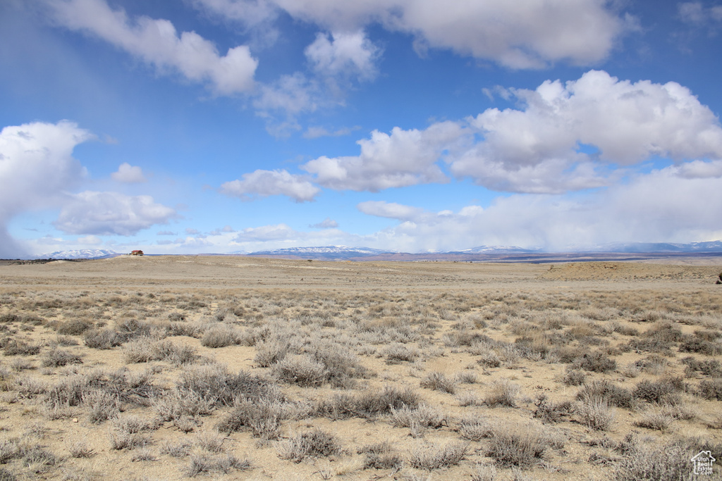 View of mountain background with a desert landscape