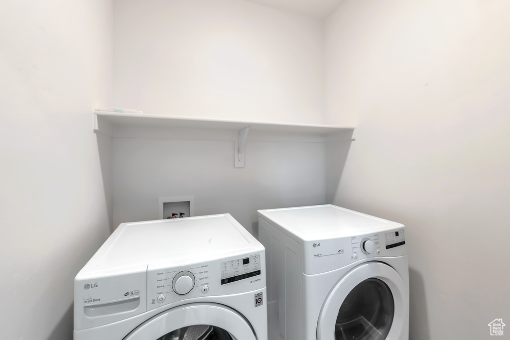 Laundry area with separate washer and dryer