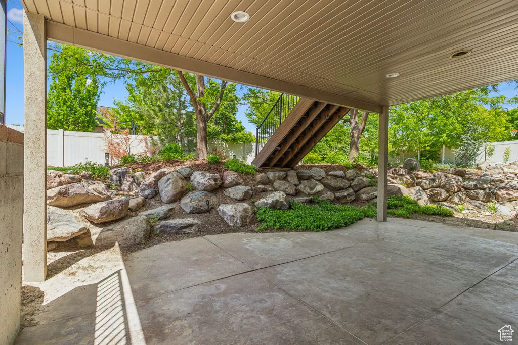 View of patio / terrace with stairs