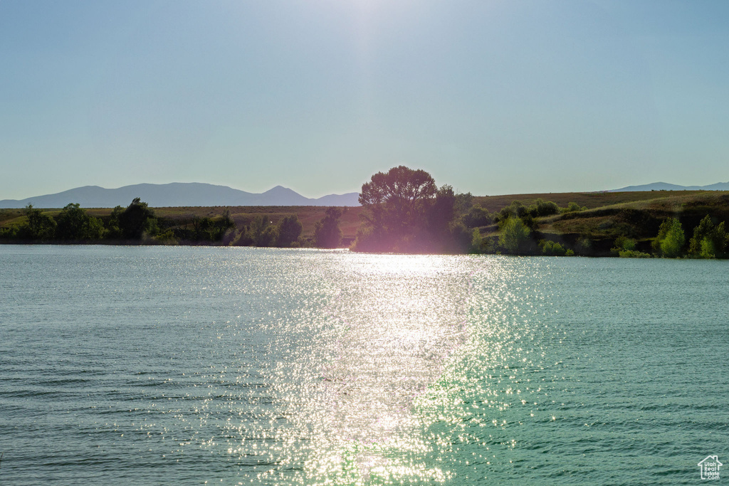 Water view with a mountainous background