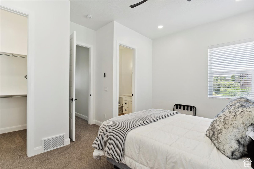 Bedroom featuring carpet floors and recessed lighting