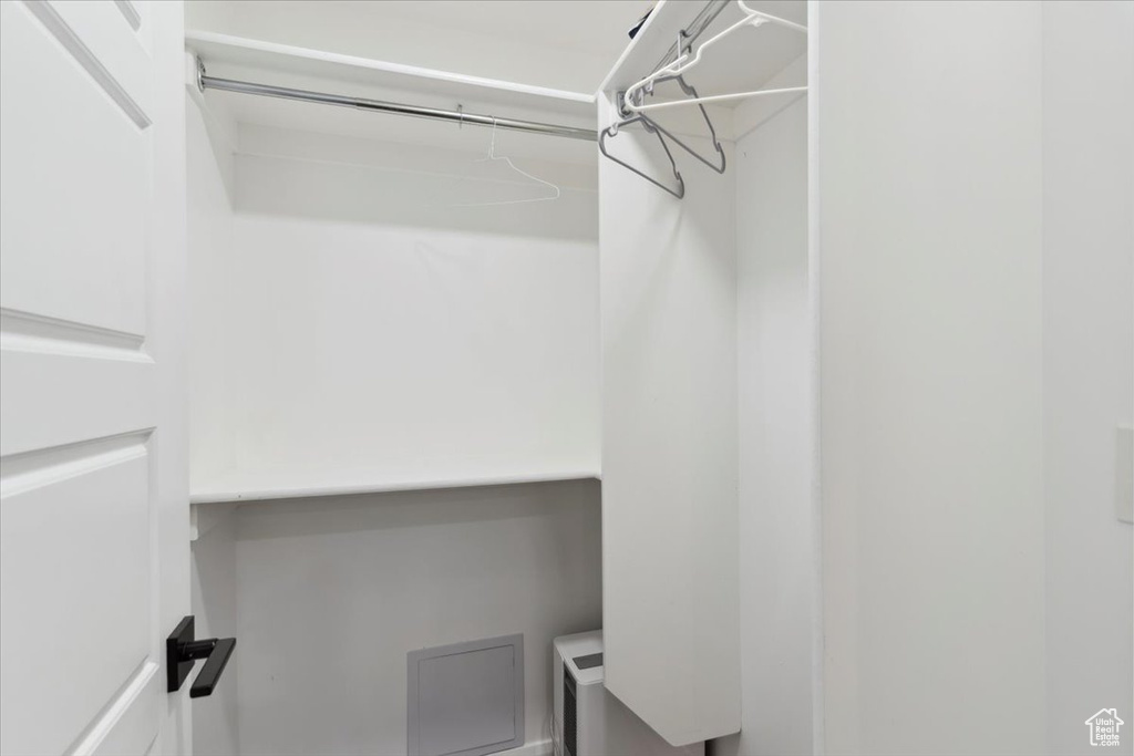 View of walk in closet