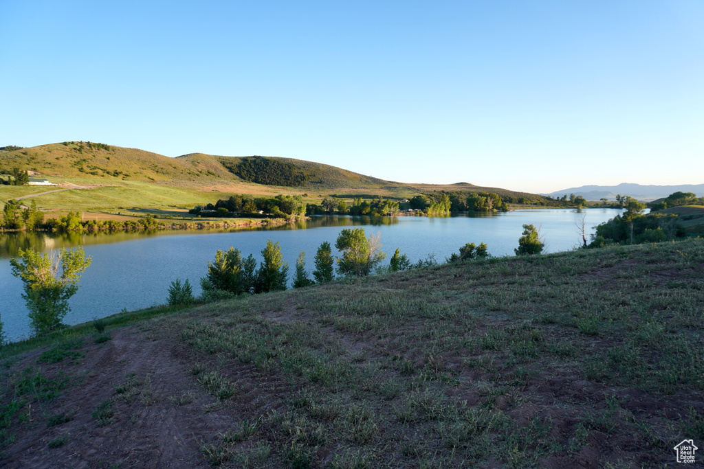 Water view featuring a mountain backdrop