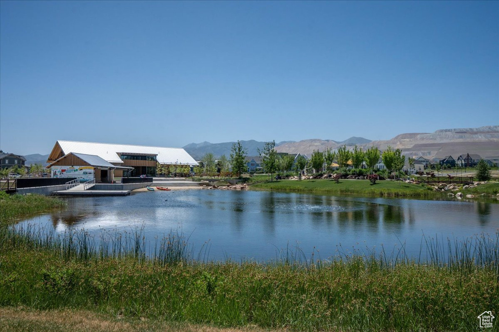 Water view with a mountain backdrop