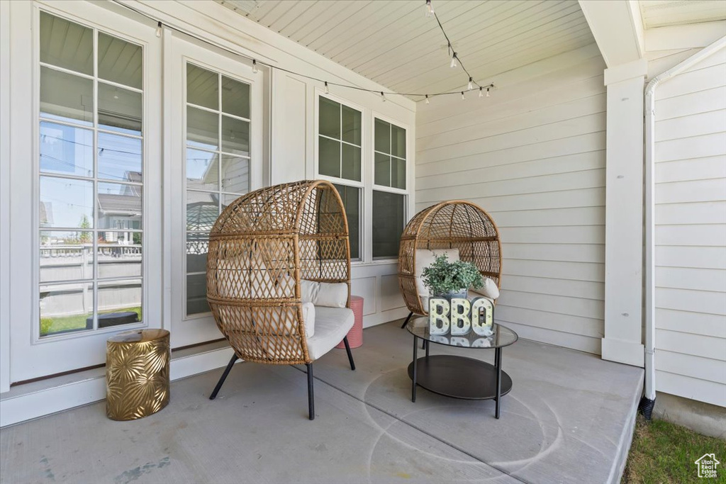 View of covered porch