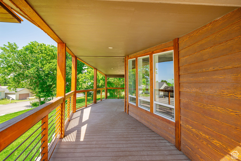 View of wooden terrace