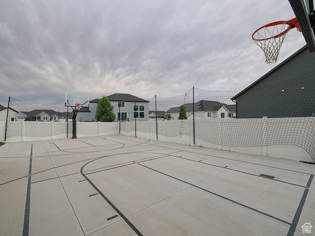 View of sport court featuring community basketball court