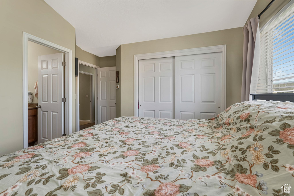 Bedroom featuring a closet