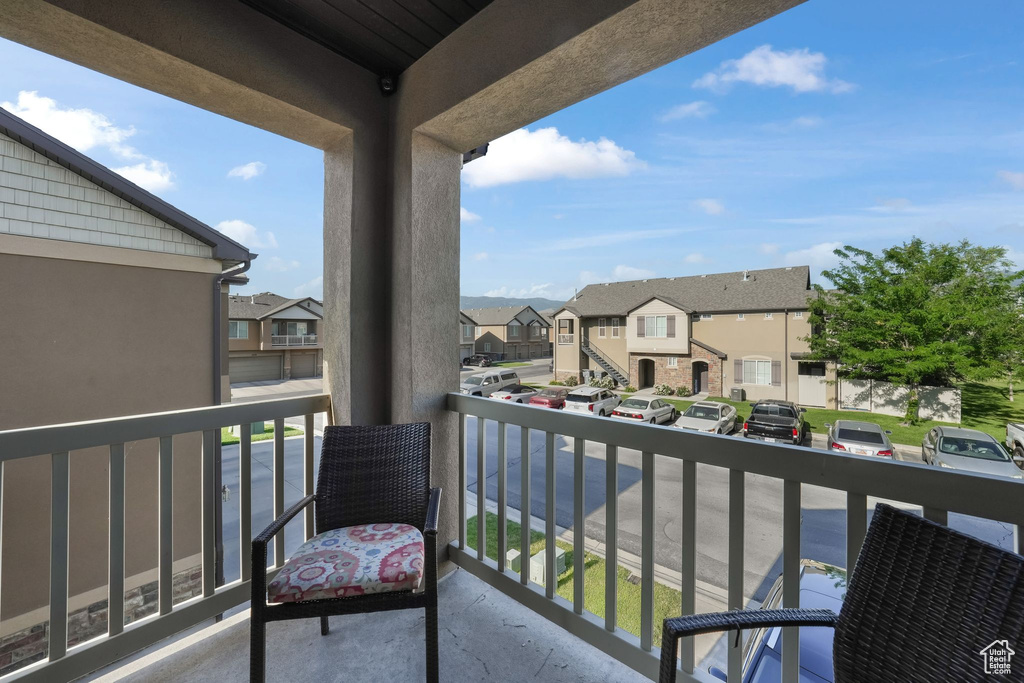 Balcony with a residential view