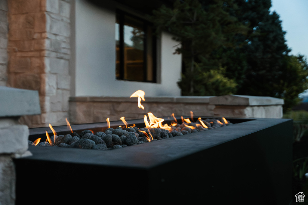Exterior view of an outdoor fire pit