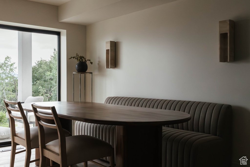 Dining room with plenty of natural light