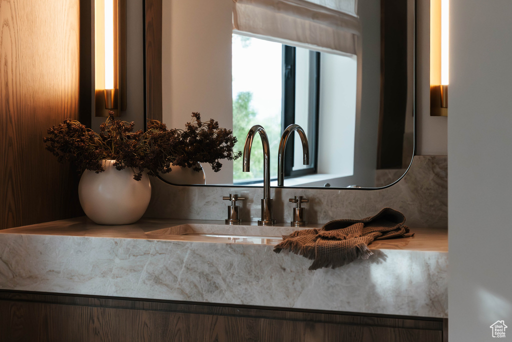 Bathroom view of vanity