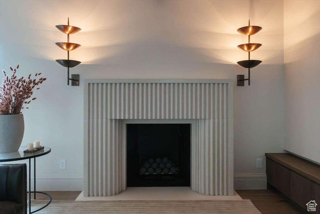Detailed view of wood finished floors